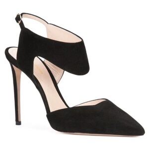 Nicholas Kirkwood Black Suede Leda Pointed Toe Heels Size 7.5